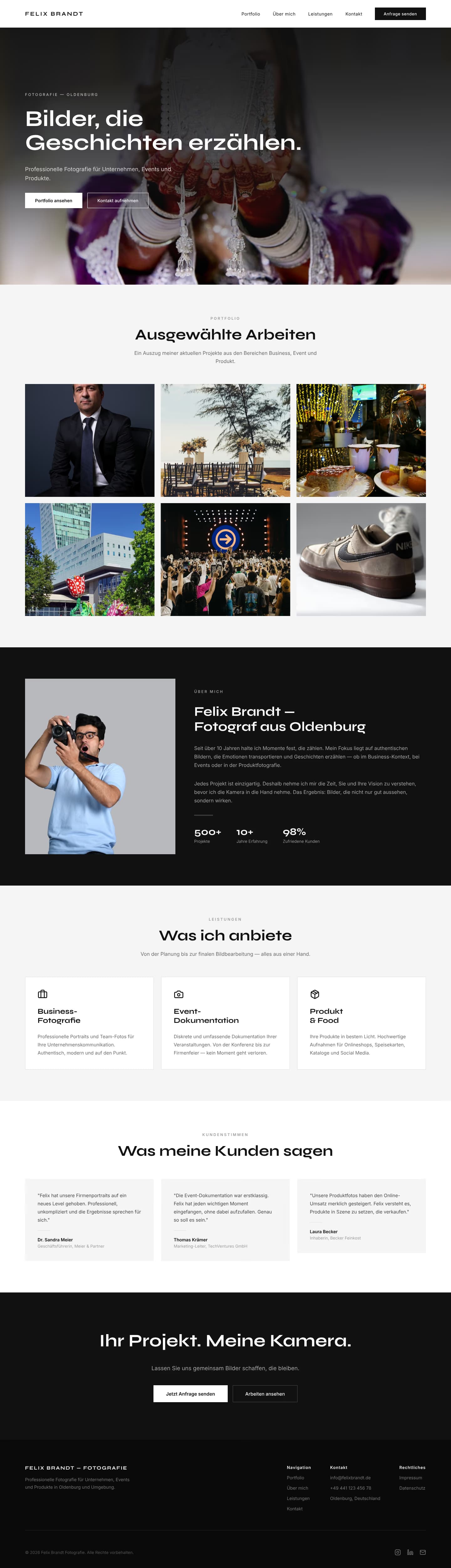 Fotografen Website komplett